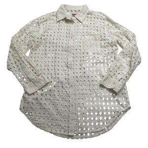 Solid & Striped Eyelet Cotton Oxford Tunic in Marshmallow